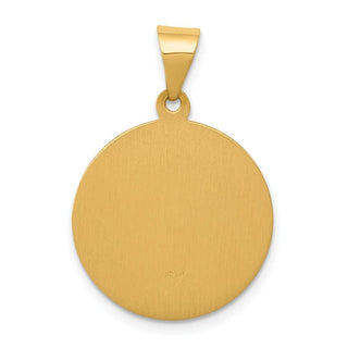 14k Yellow Gold Polished and Satin St. Theresa Medal Pendant XR1385