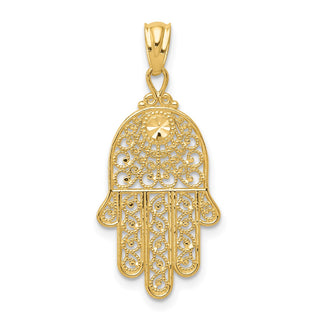 14K Yellow Gold Hand Of God Pendant