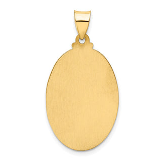 14k Yellow Gold Polished and Satin St. Christopher Medal Pendant XR1405