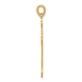 14k Yellow Gold Budded Cross Pendant XR141