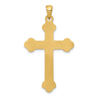 14k Yellow Gold Budded Cross Pendant XR141