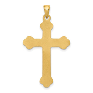 14k Yellow Gold Budded Cross Pendant XR141