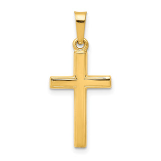 14k Yellow Gold Polished Latin Cross Pendant XR1413