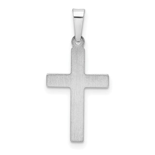 14k White Gold Polished Latin Cross Pendant XR1414