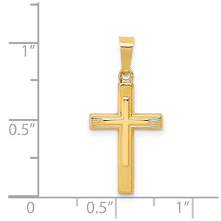 14k Yellow Gold Polished Cross Latin Pendant