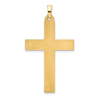 14k Yellow Gold Brushed and Polished Latin Cross Pendant XR1434