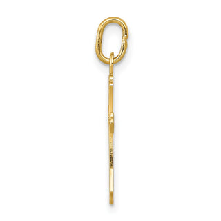 14k Yellow Gold Polished Small Cross Pendant
