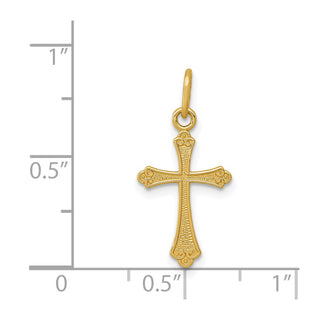 14k Yellow Gold Polished Small Cross Pendant