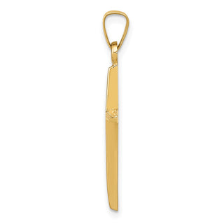 14k Yellow Gold Polished Latin Cross Pendant XR1484