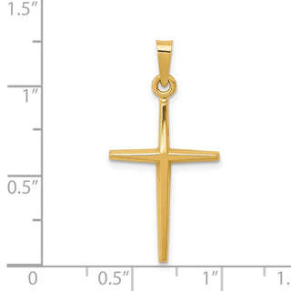 14k Yellow Gold Polished Latin Cross Pendant XR1484