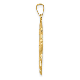 14k Yellow Gold Polished Jerusalem Cross Pendant