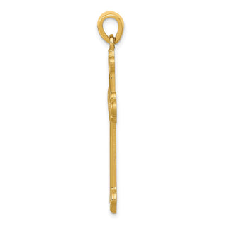 14k Yellow Gold Budded Cross Pendant XR149