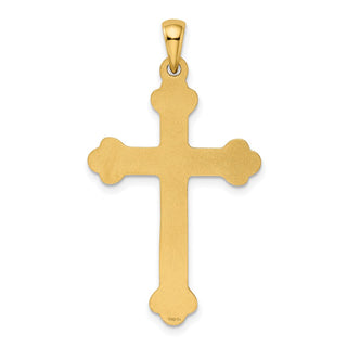 14k Yellow Gold Budded Cross Pendant XR149