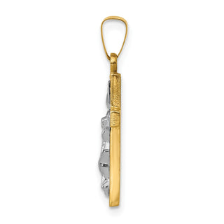 14k Yellow Gold Polished Inri Crucifix Cross Pendant XR1496