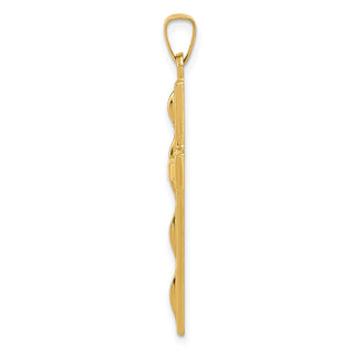 14k Yellow Gold Polished Cross Pendant XR1564