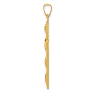14k Yellow Gold Polished Cross Pendant XR1564