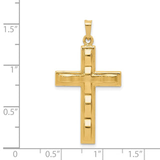 14k Yellow Gold Polished Cross Pendant XR1564