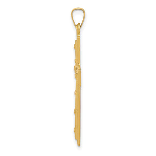 14k Yellow Gold Polished Cross Pendant XR1567