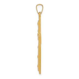 14k Yellow Gold Polished Cross Pendant XR1567