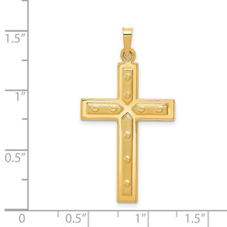 14k Yellow Gold Polished Cross Pendant XR1567