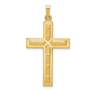 14k Yellow Gold Polished Cross Pendant XR1567