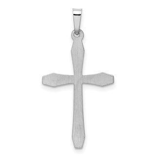 14k White Gold Polished Cross Pendant XR1571