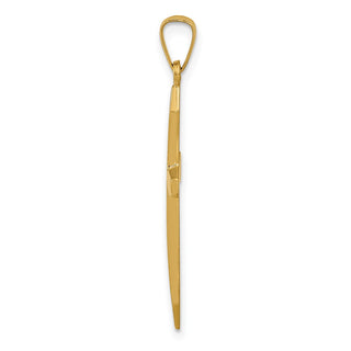 14k Yellow Gold Polished Cross Pendant XR1572