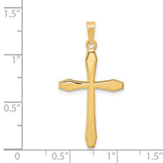 14k Yellow Gold Polished Cross Pendant XR1572