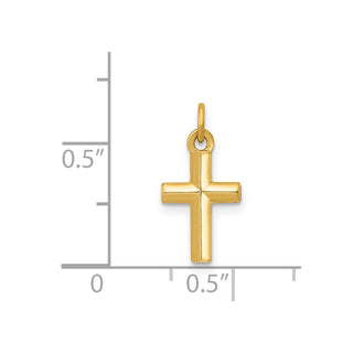 14k Yellow Gold Polished Cross Pendant XR1580