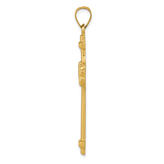 14k Yellow Gold Polished Fancy Cross Pendant XR1583