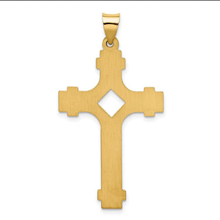 14k Yellow Gold Polished Fancy Cross Pendant XR1583
