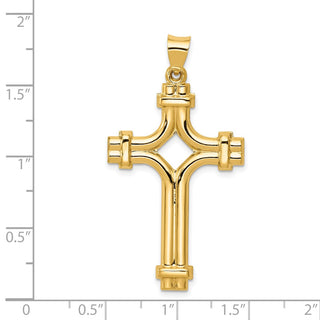 14k Yellow Gold Polished Fancy Cross Pendant XR1583