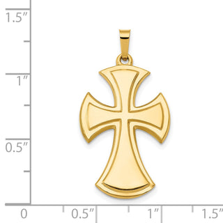 14k Yellow Gold Polished Cross Pendant XR1585