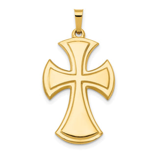 14k Yellow Gold Polished Cross Pendant XR1585