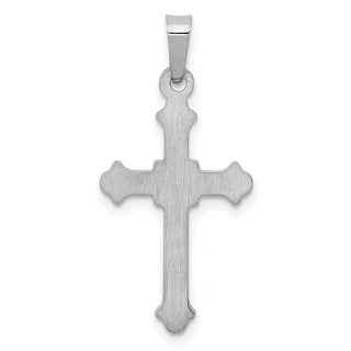 14k White Gold Polished Cross Pendant XR1591