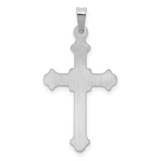 14k White Gold Polished Cross Pendant XR1597