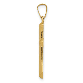 14k Yellow Gold Polished Cross Pendant XR1608