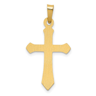 14k Yellow Gold Polished Cross Pendant XR1608