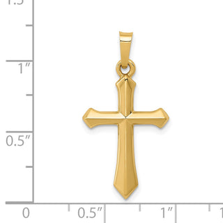 14k Yellow Gold Polished Cross Pendant XR1608