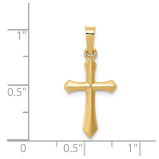 14k Yellow Gold Polished Cross Pendant XR1610
