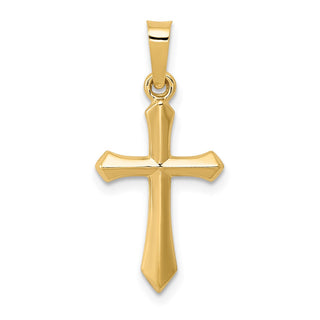 14k Yellow Gold Polished Cross Pendant XR1610