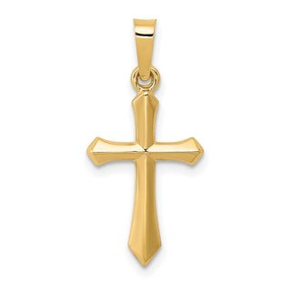 14k Yellow Gold Polished Cross Pendant XR1610