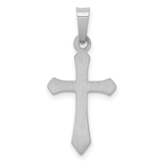 14k White Gold Polished Cross Pendant XR1611