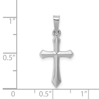 14k White Gold Polished Cross Pendant XR1611