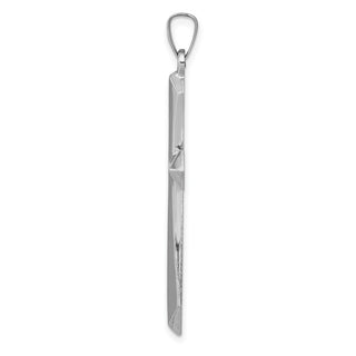 14k White Gold Polished Cross Pendant XR1617
