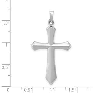14k White Gold Polished Cross Pendant XR1617