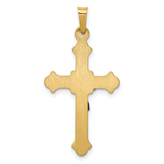 14k Yellow and White Gold Polished Inri Latin Crucifix Pendant XR1626