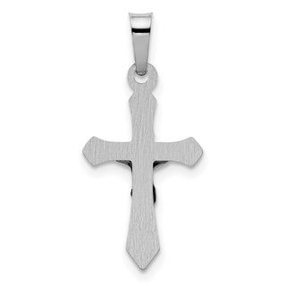 14k White Gold Polished Inri Crucifix Pendant XR1631
