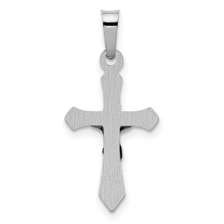 14k White Gold Polished Inri Crucifix Pendant XR1631