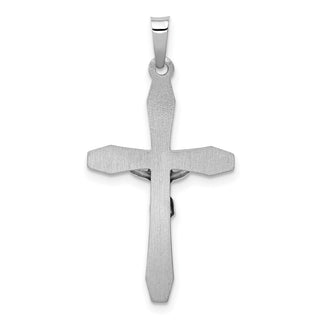 14k White Gold Polished Inri Crucifix Pendant XR1638